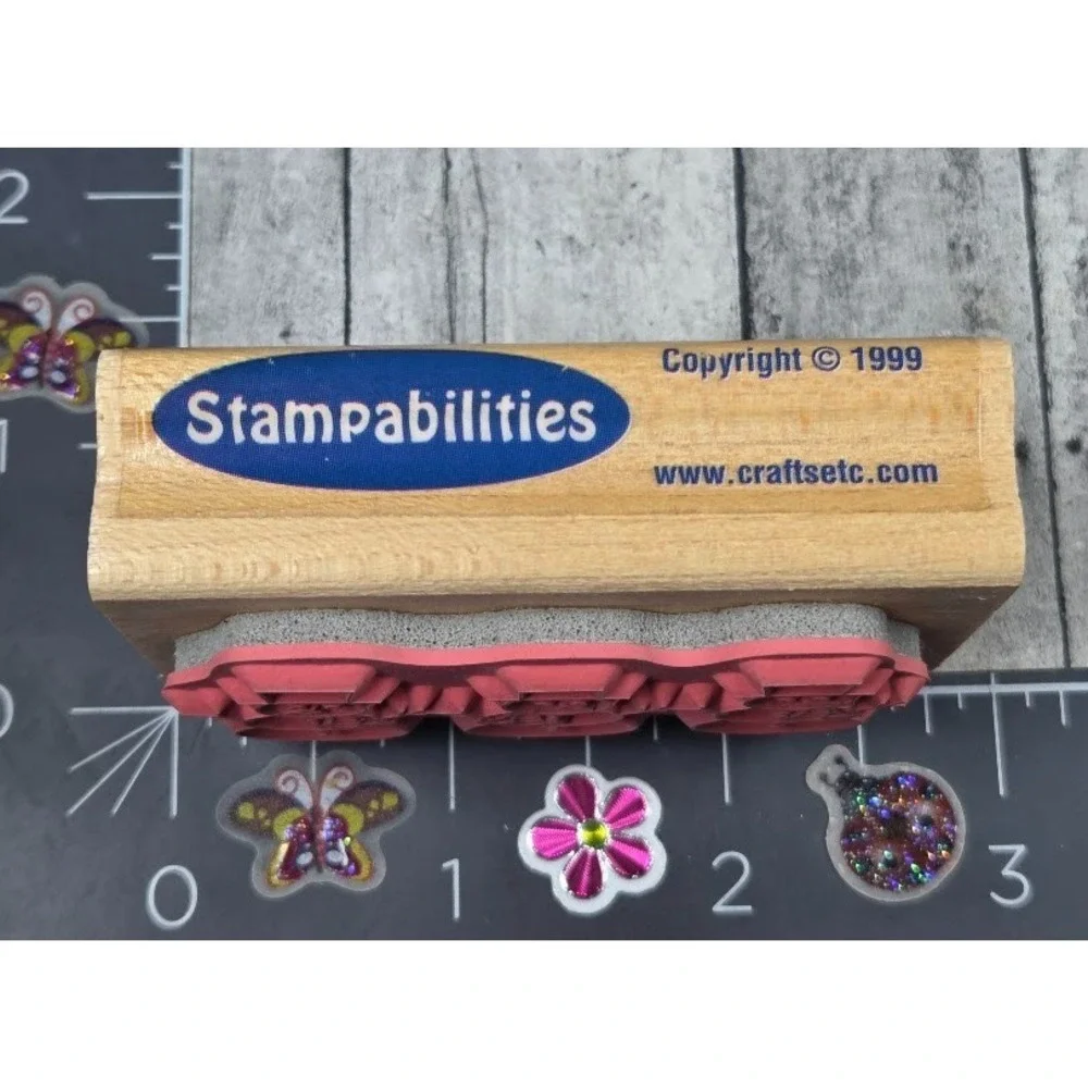 Stampabilities Cool Dudes Snowman FR1001 2.75X2.5 Rubber Stamp Wood #Q114